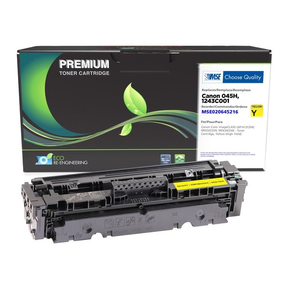 Mse Remanufactured High Yield Yellow Toner Cartridge for Canon 1243C001 (045 H) MSE020645216